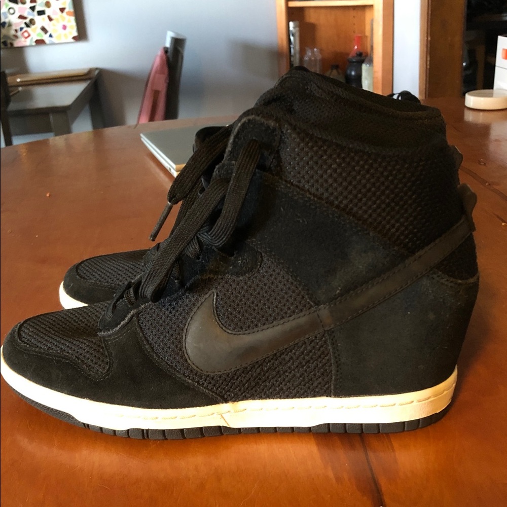 Nike Women's Black Wedge High-Top Sneakers